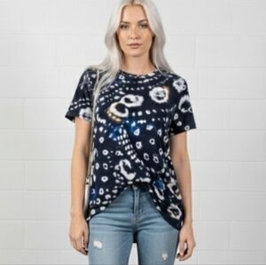 Sonoma Navy Tie Dye Abstract Tee Shirt S